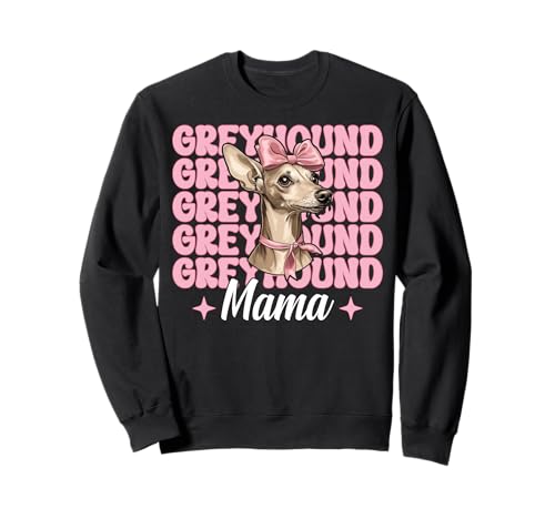 Windhund Mama Mama Hund Muttertag Kokette Schleife Sweatshirt von Womens Pink Coquette Bow Greyhound Dog Gifts