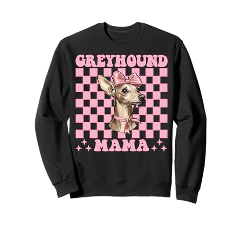 Windhund Mama Mama Hund Muttertag Kokette Schleife Sweatshirt von Womens Pink Coquette Bow Greyhound Dog Gifts