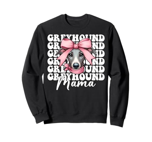 Windhund Mama Mama Hund Muttertag Kokette Schleife Sweatshirt von Womens Pink Coquette Bow Greyhound Dog Gifts