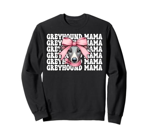 Windhund Mama Mama Hund Muttertag Kokette Schleife Sweatshirt von Womens Pink Coquette Bow Greyhound Dog Gifts