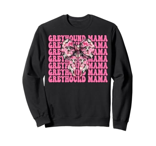 Windhund Mama Mama Hund Muttertag Kokette Schleife Sweatshirt von Womens Pink Coquette Bow Greyhound Dog Gifts
