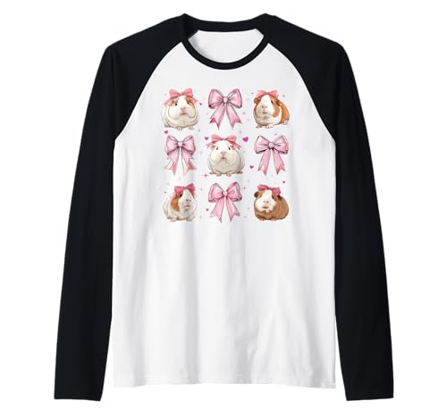 Meerschweinchen-Haustier-Mädchen Kokette Schleife Rosa Mama Raglan Meerschweinchen-Haustier-Mädchen Kokette Schleife Rosa Mama Raglan von Womens Pink Coquette Bow Guinea Pig Pet Gifts