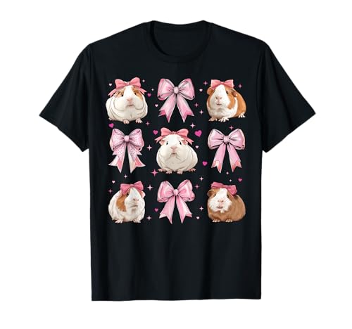 Meerschweinchen-Haustier-Mädchen Kokette Schleife Rosa Mama T-Shirt Meerschweinchen-Haustier-Mädchen Kokette Schleife Rosa Mama T-Shirt von Womens Pink Coquette Bow Guinea Pig Pet Gifts