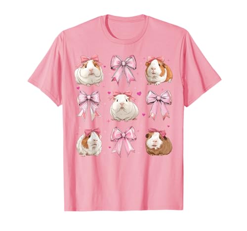 Meerschweinchen-Haustier-Mädchen Kokette Schleife Rosa Mama T-Shirt Meerschweinchen-Haustier-Mädchen Kokette Schleife Rosa Mama T-Shirt von Womens Pink Coquette Bow Guinea Pig Pet Gifts