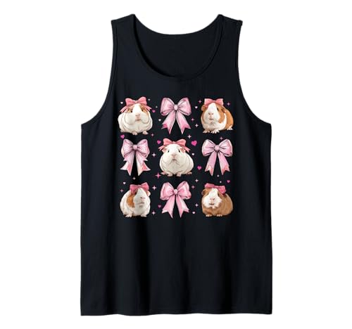 Meerschweinchen-Haustier-Mädchen Kokette Schleife Rosa Mama Tank Top Meerschweinchen-Haustier-Mädchen Kokette Schleife Rosa Mama Tank Top von Womens Pink Coquette Bow Guinea Pig Pet Gifts