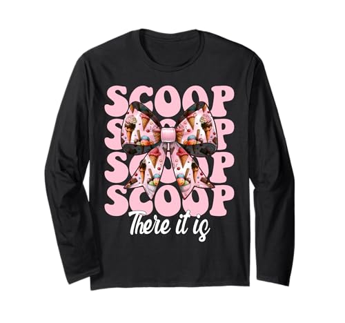 Eiswaffel Girl Mom Rosa Kokette Schleife Scoop There It is Langarmshirt von Womens Pink Coquette Bow Ice Cream Cone Gifts