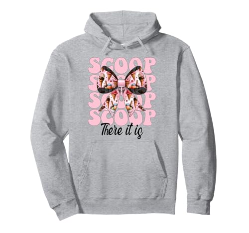 Eiswaffel Girl Mom Rosa Kokette Schleife Scoop There It is Pullover Hoodie von Womens Pink Coquette Bow Ice Cream Cone Gifts