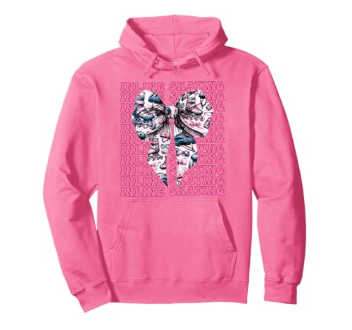 Inlineskating Rollerblades Girl Coquette Bow Pullover Hoodie Inlineskating Rollerblades Girl Coquette Bow Pullover Hoodie von Womens Pink Coquette Bow Inline Skating Gifts