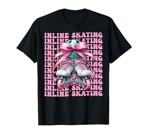 Inlineskating Rollerblades Girl Coquette Bow T-Shirt Inlineskating Rollerblades Girl Coquette Bow T-Shirt von Womens Pink Coquette Bow Inline Skating Gifts
