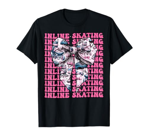 Inlineskating Rollerblades Girl Coquette Bow T-Shirt Inlineskating Rollerblades Girl Coquette Bow T-Shirt von Womens Pink Coquette Bow Inline Skating Gifts