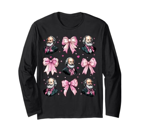 Karl Marx Kommunismus Kommunistisches Mädchen Kokette Schleife Rosa Langarmshirt Karl Marx Kommunismus Kommunistisches Mädchen Kokette Schleife Rosa Langarmshirt von Womens Pink Coquette Bow Karl Marx Communism Gifts