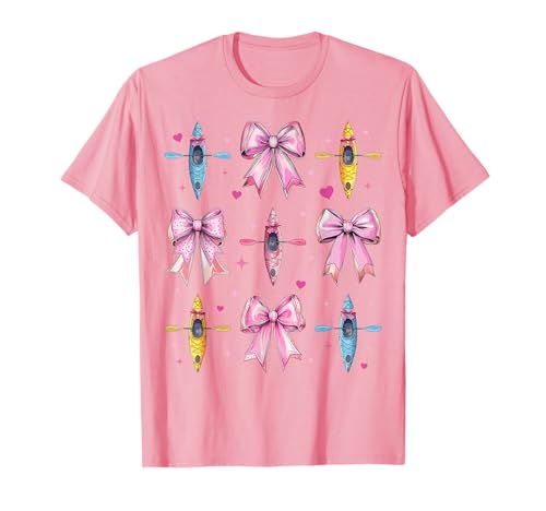 Kajak Kajak Kajak Paddelboot Mädchen Kokette Bogen Rosa T-Shirt Kajak Kajak Kajak Paddelboot Mädchen Kokette Bogen Rosa T-Shirt von Womens Pink Coquette Bow Kayaking Kayak Gifts