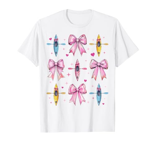 Kajak Kajak Kajak Paddelboot Mädchen Kokette Bogen Rosa T-Shirt Kajak Kajak Kajak Paddelboot Mädchen Kokette Bogen Rosa T-Shirt von Womens Pink Coquette Bow Kayaking Kayak Gifts