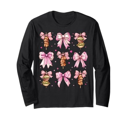 Kebab Döner Kebab Kebap Girl Kokette Schleife Rosa Langarmshirt Kebab Döner Kebab Kebap Girl Kokette Schleife Rosa Langarmshirt von Womens Pink Coquette Bow Kebab Döner Kebab Gifts