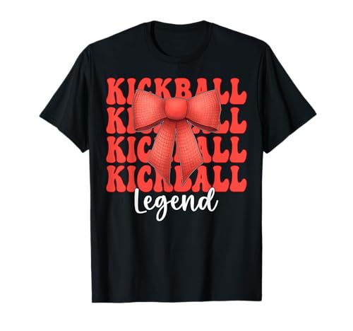 Kickball Legend Kickball Kokettenbogen für Mädchen T-Shirt Kickball Legend Kickball Kokettenbogen für Mädchen T-Shirt von Womens Pink Coquette Bow Kickball Player Gifts