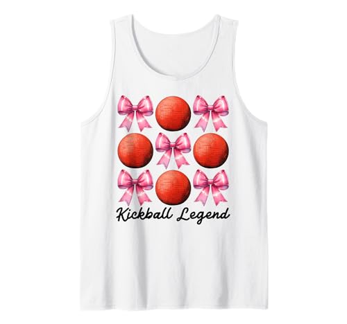 Kickball Legend Kickball Kokettenbogen für Mädchen Tank Top Kickball Legend Kickball Kokettenbogen für Mädchen Tank Top von Womens Pink Coquette Bow Kickball Player Gifts