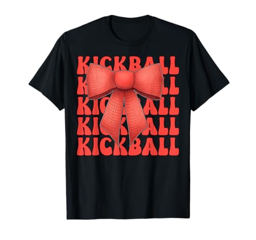 Kickball Mädchen Kickball Mama Muttertag Kokette Schleife T-Shirt Kickball Mädchen Kickball Mama Muttertag Kokette Schleife T-Shirt von Womens Pink Coquette Bow Kickball Player Gifts