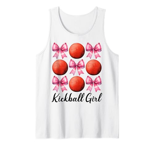 Kickball Mädchen Kickball Mama Muttertag Kokette Schleife Tank Top Kickball Mädchen Kickball Mama Muttertag Kokette Schleife Tank Top von Womens Pink Coquette Bow Kickball Player Gifts