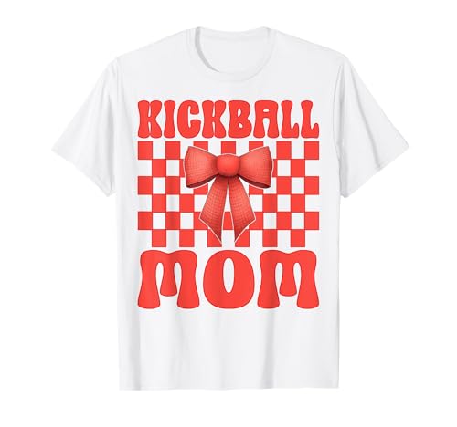 Kickball Mom Mama Muttertag Rosa Kokette Schleife T-Shirt von Womens Pink Coquette Bow Kickball Player Gifts