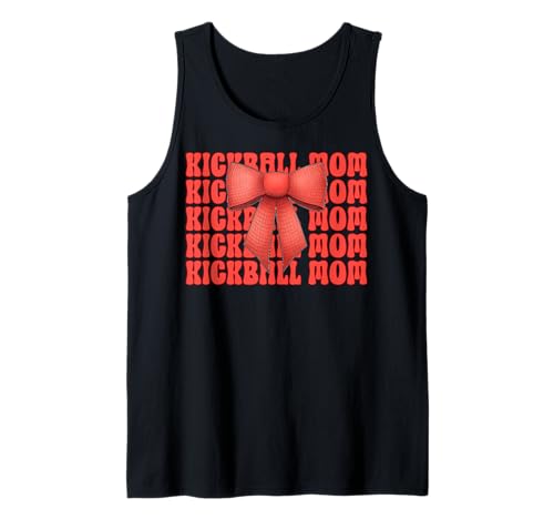 Kickball Mom Mama Muttertag Rosa Kokette Schleife Tank Top von Womens Pink Coquette Bow Kickball Player Gifts