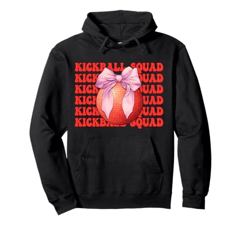 Kickball Squad Kickballteam Kickball Mädchen Coquette Bow Pullover Hoodie Kickball Squad Kickballteam Kickball Mädchen Coquette Bow Pullover Hoodie von Womens Pink Coquette Bow Kickball Player Gifts