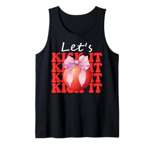 Let's Kick It Kickball Girl Kokettenbogen Tank Top Let's Kick It Kickball Girl Kokettenbogen Tank Top von Womens Pink Coquette Bow Kickball Player Gifts