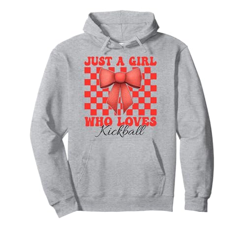 Nur ein Mädchen, das Kickball liebt Mama Coquette Bow Pullover Hoodie Nur ein Mädchen, das Kickball liebt Mama Coquette Bow Pullover Hoodie von Womens Pink Coquette Bow Kickball Player Gifts