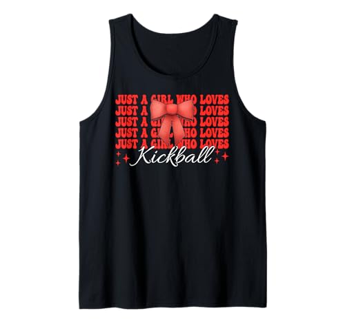 Nur ein Mädchen, das Kickball liebt Mama Coquette Bow Tank Top Nur ein Mädchen, das Kickball liebt Mama Coquette Bow Tank Top von Womens Pink Coquette Bow Kickball Player Gifts