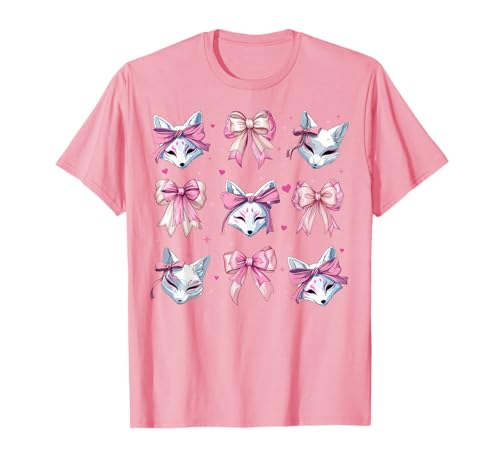 Kitsune Fuchsmaske Mädchen Kokette Schleife Rosa Mama T-Shirt Kitsune Fuchsmaske Mädchen Kokette Schleife Rosa Mama T-Shirt von Womens Pink Coquette Bow Kitsune Fox Gifts