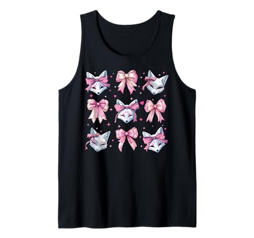 Kitsune Fuchsmaske Mädchen Kokette Schleife Rosa Mama Tank Top Kitsune Fuchsmaske Mädchen Kokette Schleife Rosa Mama Tank Top von Womens Pink Coquette Bow Kitsune Fox Gifts