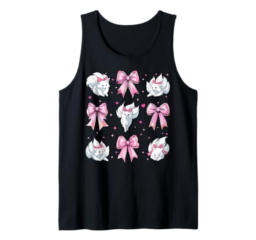 Kitsune Weiße Fuchsmädchen Kokette Schleife Niedlich Rosa Mama Tank Top von Womens Pink Coquette Bow Kitsune Fox Gifts