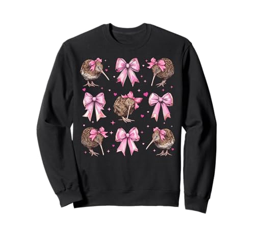 Kiwi Bird Girl Kokette Schleife Rosa Sweatshirt von Womens Pink Coquette Bow Kiwi Bird Gifts