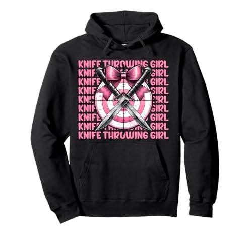 Messer werfen Mädchen Messerwerfer Kokette Bogen Pullover Hoodie von Womens Pink Coquette Bow Knife Throwing Gifts
