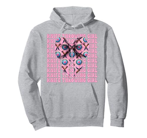 Messer werfen Mädchen Messerwerfer Kokette Bogen Pullover Hoodie von Womens Pink Coquette Bow Knife Throwing Gifts