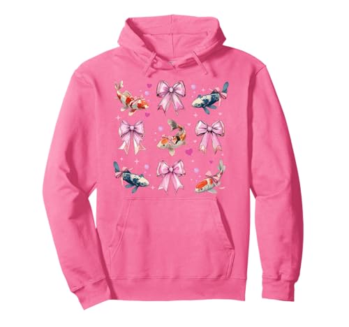Koi Fisch Karpfen Nishikigoi Japan Girl Kokette Schleife Rosa Mama Pullover Hoodie von Womens Pink Coquette Bow Koi Fish Carp Gifts