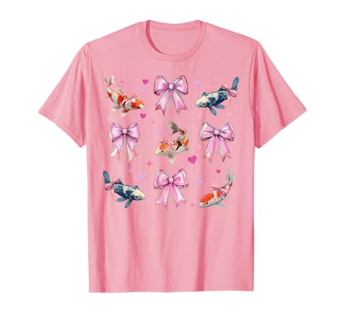 Koi Fisch Karpfen Nishikigoi Japan Girl Kokette Schleife Rosa Mama T-Shirt von Womens Pink Coquette Bow Koi Fish Carp Gifts