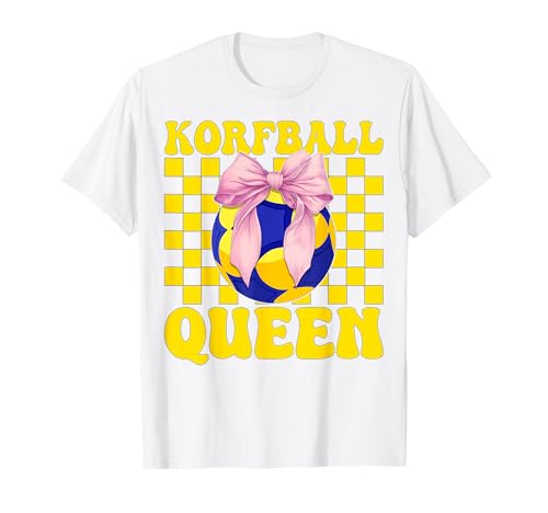 Korfball Queen Korfball Mädchen Korfball Mama Kokette Schleife T-Shirt von Womens Pink Coquette Bow Korfball Player Gifts