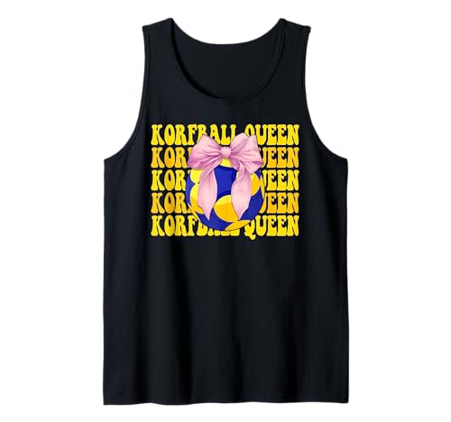 Korfball Queen Korfball Mädchen Korfball Mama Kokette Schleife Tank Top von Womens Pink Coquette Bow Korfball Player Gifts