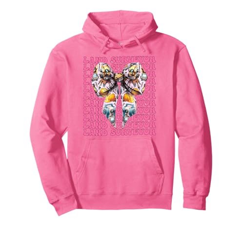 Landvermesser Landvermessung Kartograph Mädchen Coquette Bow Pullover Hoodie Landvermesser Landvermessung Kartograph Mädchen Coquette Bow Pullover Hoodie von Womens Pink Coquette Bow Land Surveyor Gifts