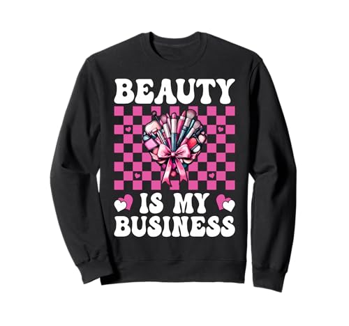 Make-up Artist MUA Girl Mom Coquette Beauty is My Business Sweatshirt Make-up Artist MUA Girl Mom Coquette Beauty is My Business Sweatshirt von Womens Pink Coquette Bow MUA Beautician Gifts