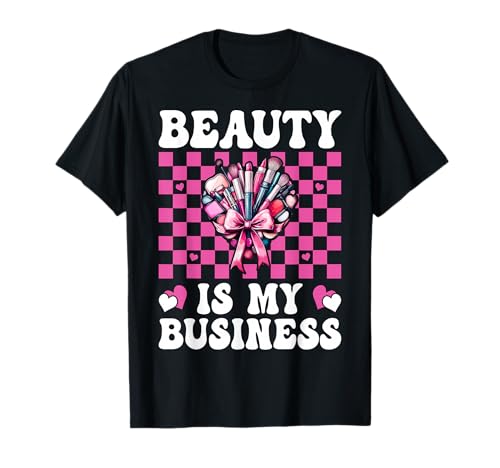 Make-up Artist MUA Girl Mom Coquette Beauty is My Business T-Shirt Make-up Artist MUA Girl Mom Coquette Beauty is My Business T-Shirt von Womens Pink Coquette Bow MUA Beautician Gifts