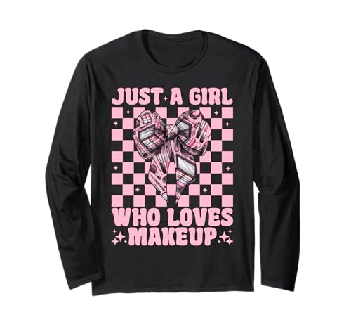 Nur EIN Mädchen, das Visagistin MUA Coquette Bow liebt Langarmshirt von Womens Pink Coquette Bow MUA Beautician Gifts