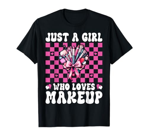 Nur EIN Mädchen, das Visagistin MUA Coquette Bow liebt T-Shirt von Womens Pink Coquette Bow MUA Beautician Gifts
