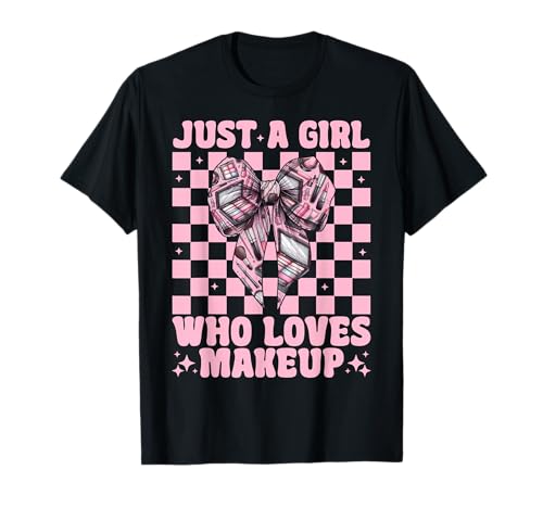 Nur EIN Mädchen, das Visagistin MUA Coquette Bow liebt T-Shirt von Womens Pink Coquette Bow MUA Beautician Gifts