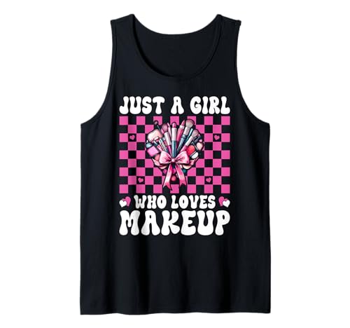Nur EIN Mädchen, das Visagistin MUA Coquette Bow liebt Tank Top von Womens Pink Coquette Bow MUA Beautician Gifts