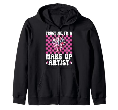 Vertrauen Sie Mir, ich Bin Visagistin MUA Girl Mom Coquette Bow Kapuzenjacke von Womens Pink Coquette Bow MUA Beautician Gifts