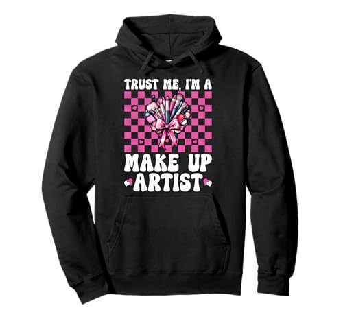 Vertrauen Sie Mir, ich Bin Visagistin MUA Girl Mom Coquette Bow Pullover Hoodie von Womens Pink Coquette Bow MUA Beautician Gifts