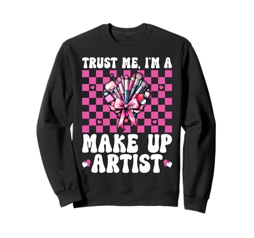 Vertrauen Sie Mir, ich Bin Visagistin MUA Girl Mom Coquette Bow Sweatshirt von Womens Pink Coquette Bow MUA Beautician Gifts