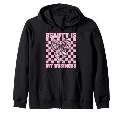 Visagistin MUA Girl Mom Coquette Blending is My Cardio Kapuzenjacke Visagistin MUA Girl Mom Coquette Blending is My Cardio Kapuzenjacke von Womens Pink Coquette Bow MUA Beautician Gifts