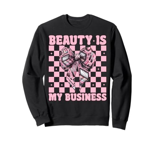 Visagistin MUA Girl Mom Coquette Blending is My Cardio Sweatshirt von Womens Pink Coquette Bow MUA Beautician Gifts